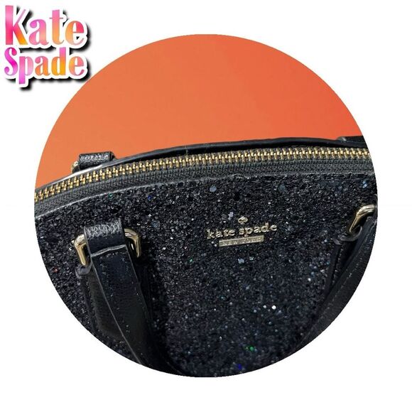 Preowned EUC Kate Spade Laurel Way Glitter Mini Reiley Satchel – Black - Picture 6 of 13